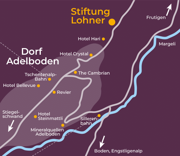 Lageplan Stiftung Lohner Adelboden